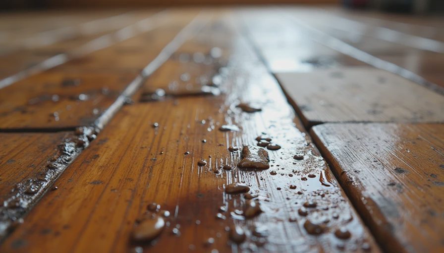 Warped hardwood flooring from humidifier water damage