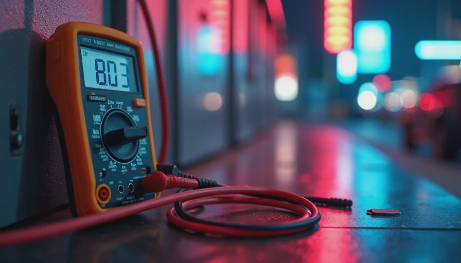 Visual context for how to check a circuit breaker with a multimeter