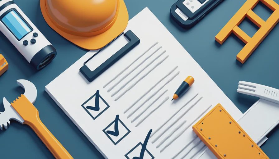 Visual context for home inspector tools list