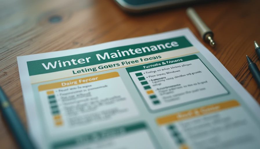 Visual context for winter home maintenance checklist